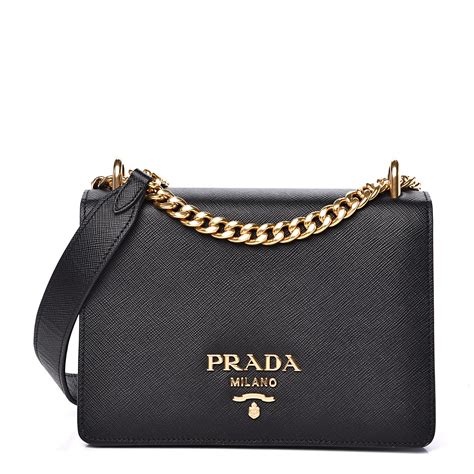 prada leather bag with chain strap|Prada leather bags women.